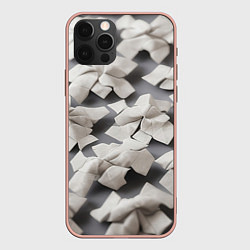 Чехол для iPhone 12 Pro Max Узоры оригами, цвет: 3D-светло-розовый
