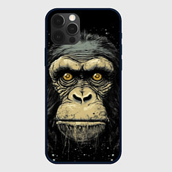 Чехол iPhone 12 Pro Max Портрет обезьяны: арт нейросети