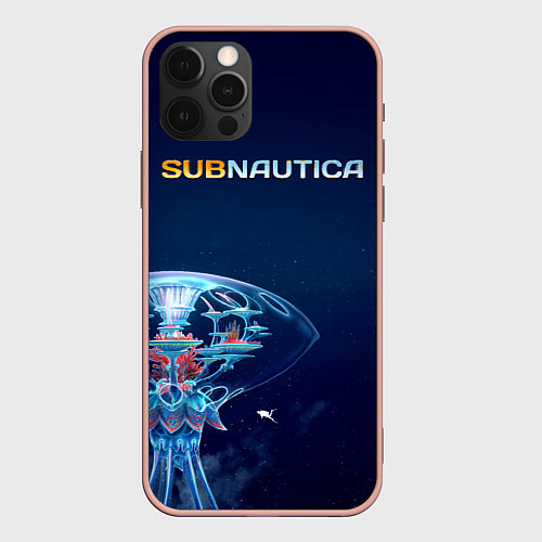 Чехол iPhone 12 Pro Max Subnautica подводный город / 3D-Светло-розовый – фото 1