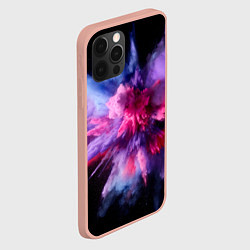 Чехол для iPhone 12 Pro Max Фиолетовый с белым паттерн, цвет: 3D-светло-розовый — фото 2