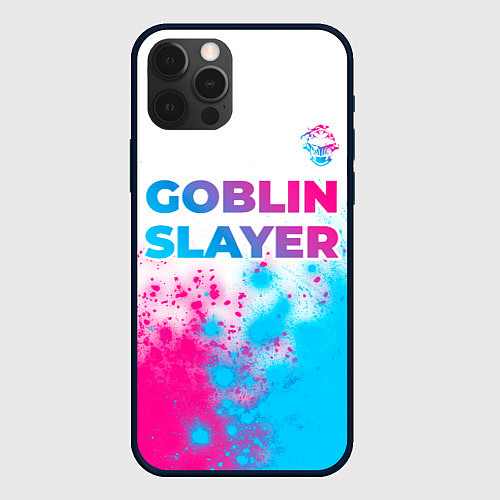 Чехол iPhone 12 Pro Max Goblin Slayer neon gradient style: символ сверху / 3D-Черный – фото 1