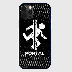 Чехол для iPhone 12 Pro Max Portal с потертостями на темном фоне, цвет: 3D-черный