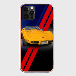 Чехол iPhone 12 Pro Max Классический спорткар Chevrolet Corvette Stingray