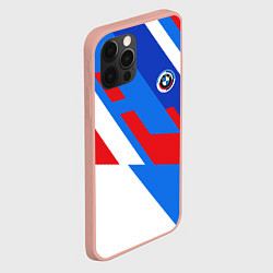 Чехол для iPhone 12 Pro Max Bmw - perfomance colors, цвет: 3D-светло-розовый — фото 2