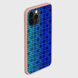 Чехол для iPhone 12 Pro Max Сине-зеленый геометрический узор, цвет: 3D-светло-розовый — фото 2