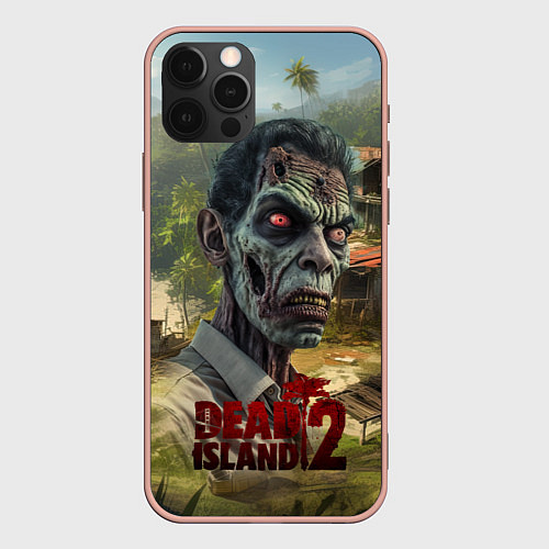 Чехол iPhone 12 Pro Max Zombie dead island 2 / 3D-Светло-розовый – фото 1