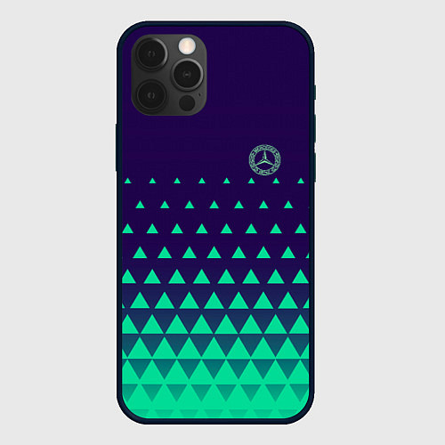 Чехол iPhone 12 Pro Max Mercedes Benz sign / 3D-Черный – фото 1