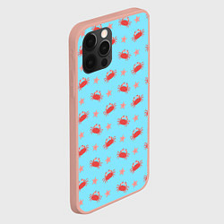 Чехол для iPhone 12 Pro Max Летний паттерн с крабами и морскими звездами, цвет: 3D-светло-розовый — фото 2