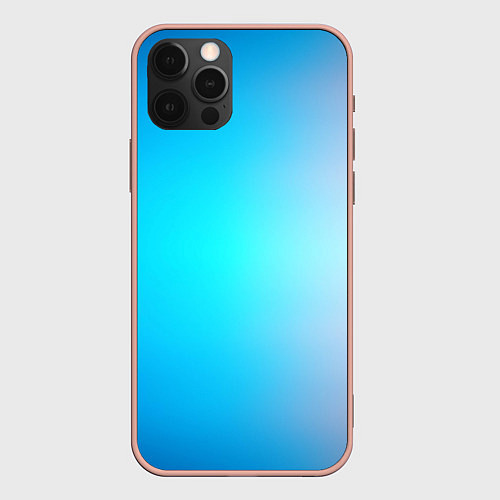 Чехол iPhone 12 Pro Max Градиент из голубого в розовый / 3D-Светло-розовый – фото 1