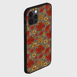 Чехол для iPhone 12 Pro Max Японские цветы-пионы, цвет: 3D-черный — фото 2