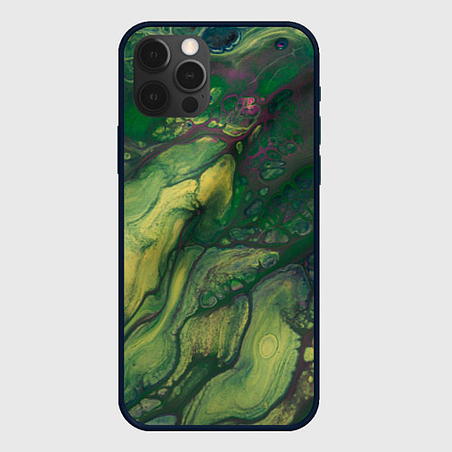 Чехол iPhone 12 Pro Max Кислотные корни / 3D-Черный – фото 1