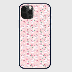 Чехол iPhone 12 Pro Max Милые кролики паттерн