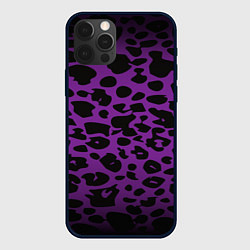 Чехол iPhone 12 Pro Max Фиолетовый леопард