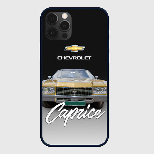 Чехол iPhone 12 Pro Max Американская машина Chevrolet Caprice 70-х годов / 3D-Черный – фото 1