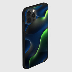 Чехол для iPhone 12 Pro Max Плиты и неоновое свечение, цвет: 3D-черный — фото 2