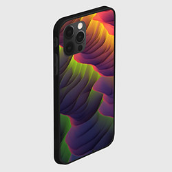 Чехол для iPhone 12 Pro Max Объемная цветная текстура, цвет: 3D-черный — фото 2