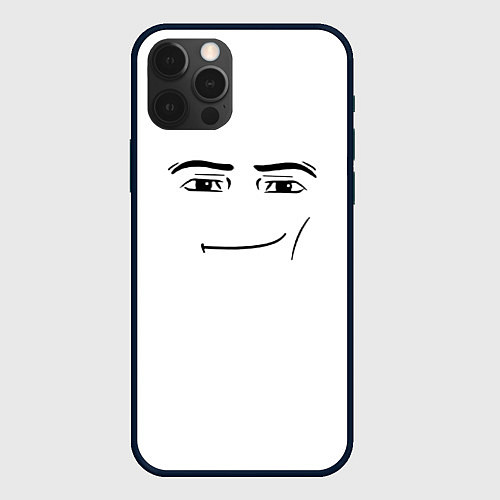 Чехол iPhone 12 Pro Max Одежда Man Face Roblox / 3D-Черный – фото 1