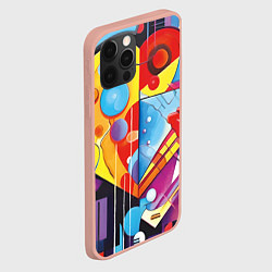 Чехол для iPhone 12 Pro Max Сердце Абстракция, цвет: 3D-светло-розовый — фото 2