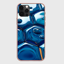 Чехол для iPhone 12 Pro Max Водяные наносоты, цвет: 3D-светло-розовый