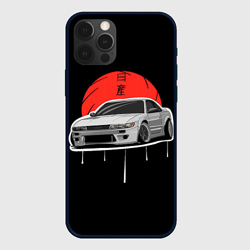 Чехол iPhone 12 Pro Max Nissan Silvia S14 - Japan style / 3D-Черный – фото 1