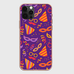 Чехол для iPhone 12 Pro Max Маскарад, цвет: 3D-светло-розовый