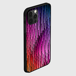 Чехол для iPhone 12 Pro Max Радужные узор полосы, цвет: 3D-черный — фото 2
