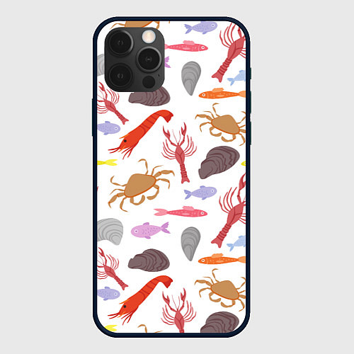 Чехол iPhone 12 Pro Max Морской пейзаж / 3D-Черный – фото 1