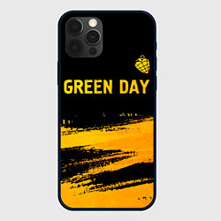 Чехол iPhone 12 Pro Max Green Day - gold gradient: символ сверху