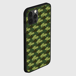 Чехол для iPhone 12 Pro Max Свиньи 18 камуфляж, цвет: 3D-черный — фото 2