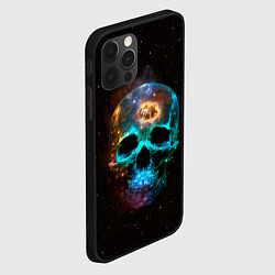 Чехол для iPhone 12 Pro Max Космический череп - нейронная сеть, цвет: 3D-черный — фото 2