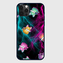 Чехол для iPhone 12 Pro Max Котики и стихия, цвет: 3D-черный