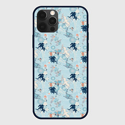 Чехол iPhone 12 Pro Max Японский паттерн с журавлем