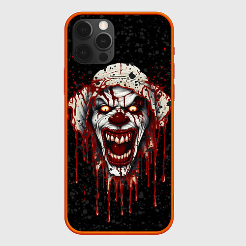 Чехол iPhone 12 Pro Max Bloody clown / 3D-Красный – фото 1
