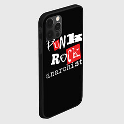 Чехол для iPhone 12 Pro Max Панк-рок анархист, цвет: 3D-черный — фото 2