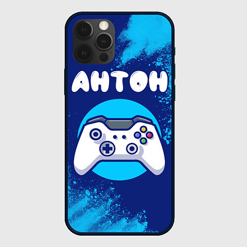 Чехол iPhone 12 Pro Max Антон геймер / 3D-Черный – фото 1