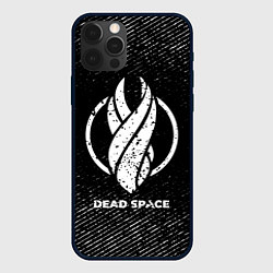 Чехол iPhone 12 Pro Max Dead Space с потертостями на темном фоне