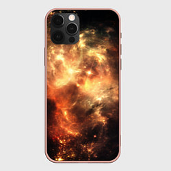 Чехол для iPhone 12 Pro Max Рождение галактики от Midjourney, цвет: 3D-светло-розовый