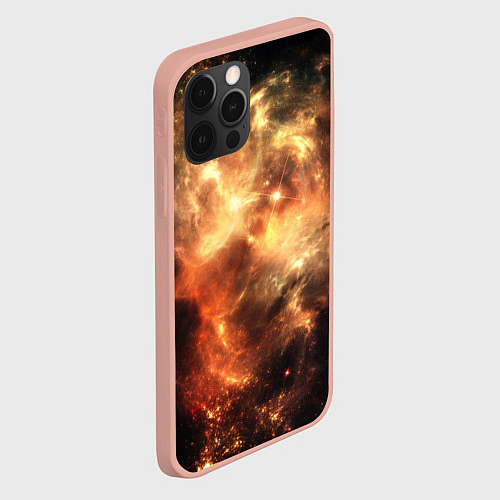 Чехол iPhone 12 Pro Max Рождение галактики от Midjourney / 3D-Светло-розовый – фото 2