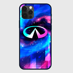 Чехол iPhone 12 Pro Max Infiniti неоновый космос