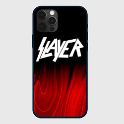 Чехол для iPhone 12 Pro Max Slayer red plasma, цвет: 3D-черный