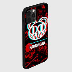 Чехол для iPhone 12 Pro Max Radiohead rock glitch, цвет: 3D-черный — фото 2