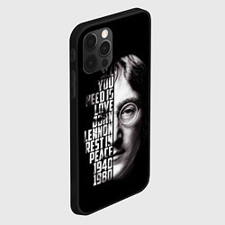 Чехол для iPhone 12 Pro Max Джон Леннон легенда, цвет: 3D-черный — фото 2
