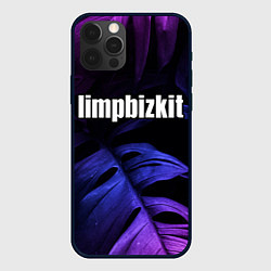 Чехол iPhone 12 Pro Max Limp Bizkit neon monstera