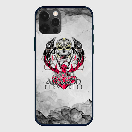 Чехол iPhone 12 Pro Max Amon Amarth first kill / 3D-Черный – фото 1