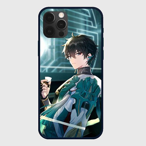 Чехол iPhone 12 Pro Max Дань Хэн в общем вагоне / 3D-Черный – фото 1