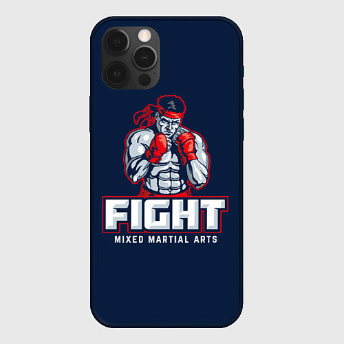 Чехол iPhone 12 Pro Max Fight ММА / 3D-Черный – фото 1