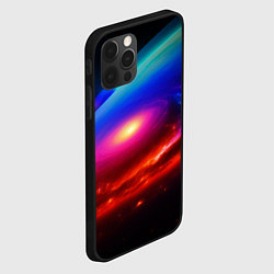 Чехол для iPhone 12 Pro Max Неоновая галактика, цвет: 3D-черный — фото 2