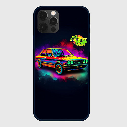 Чехол iPhone 12 Pro Max My summer car Toyota Corolla E80 Bright / 3D-Черный – фото 1