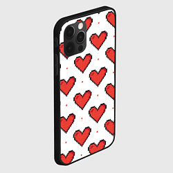 Чехол для iPhone 12 Pro Max Pixel heart, цвет: 3D-черный — фото 2