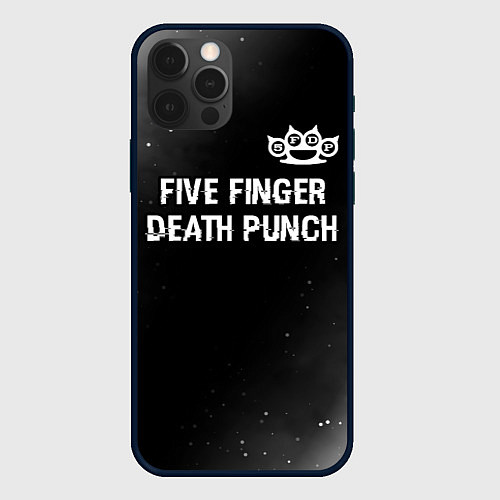 Чехол iPhone 12 Pro Max Five Finger Death Punch glitch на темном фоне: сим / 3D-Черный – фото 1